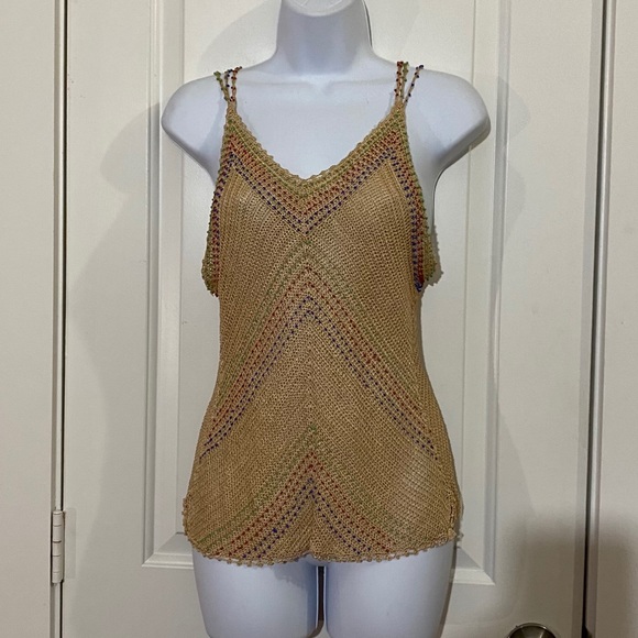 Handmade Festival Beaded Rayon Boho Hippie Tank - Picture 2 of 7